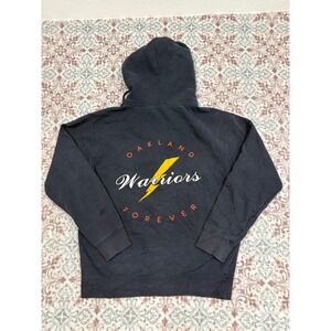 Oaklandish Mens Warriors Forever Zip Up Hoodie Black Small Golden State Tree Log